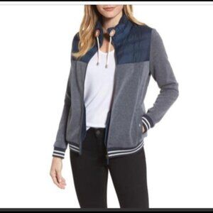 Barbour Selsey Navy Quilted Sweater Jacket